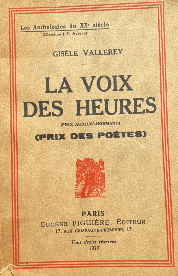 « La Voix des heures » (1929) de Gisèle&nbsp;Vallerey