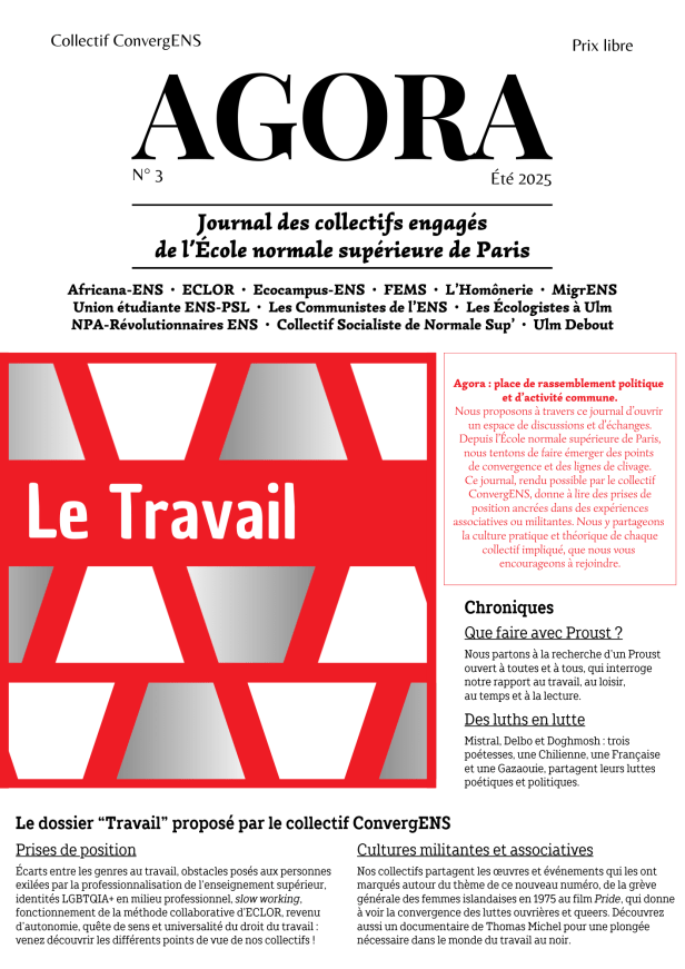 « AGORA ». Journal des collectifs engagés de l’École normale supérieure de&nbsp;Paris