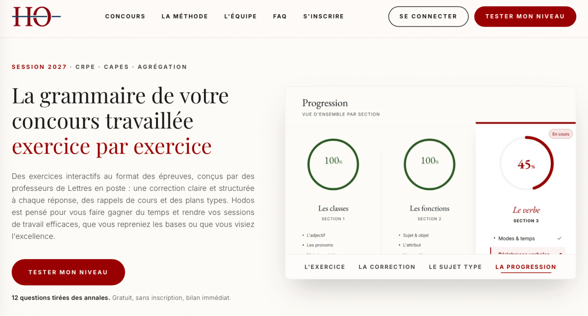 “HODOS” : présentation du nouveau site de travail de la grammaire française pour les&nbsp;concours